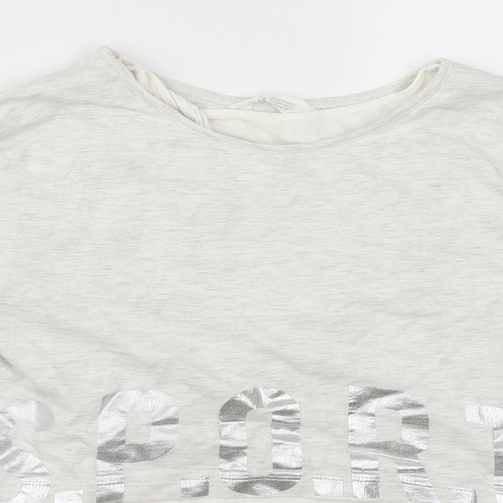 H&M Girls Grey   Pullover Sweatshirt Size 11-12 Years  - Sport