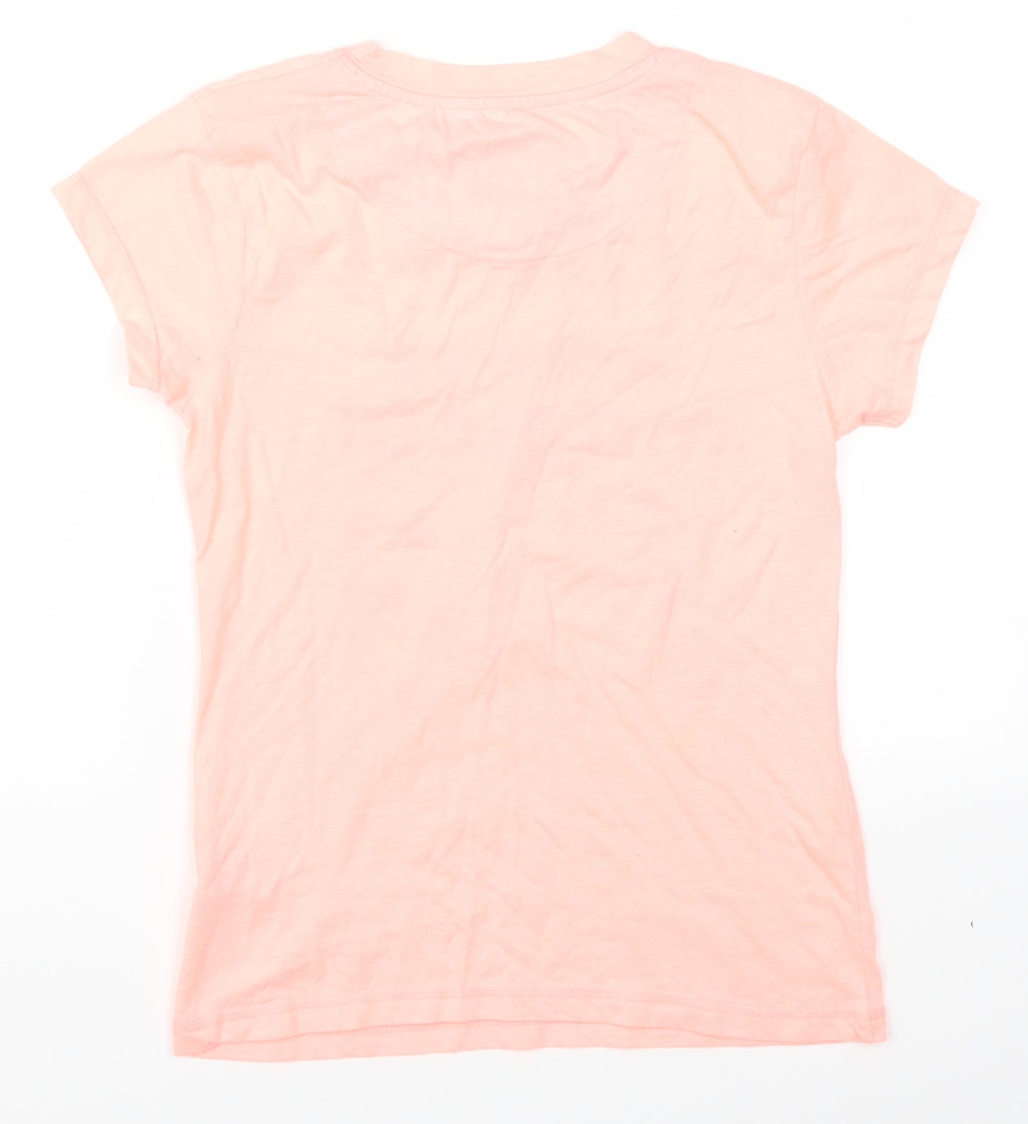 Primark Womens Pink Solid  Top Pyjama Top Size 4  - Wake Up Magical Unicorn