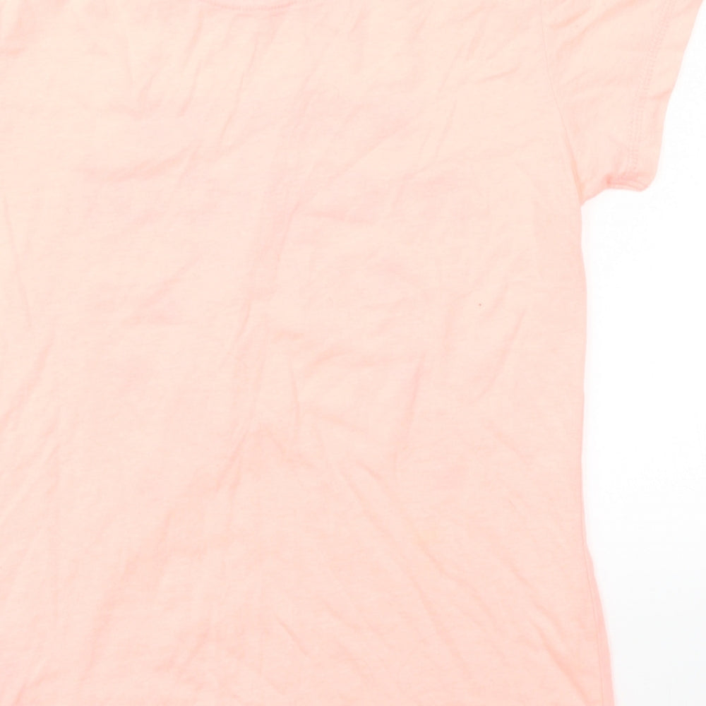 Primark Womens Pink Solid  Top Pyjama Top Size 4  - Wake Up Magical Unicorn