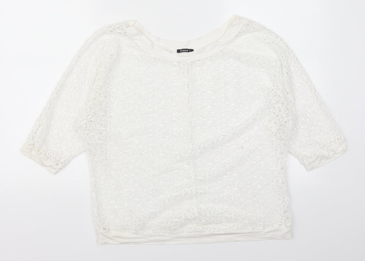 Roman Womens White Pullover Jumper Size 12