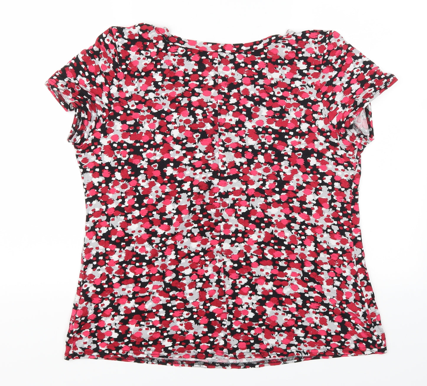 Preworn Womens Pink Geometric  Basic T-Shirt Size 22