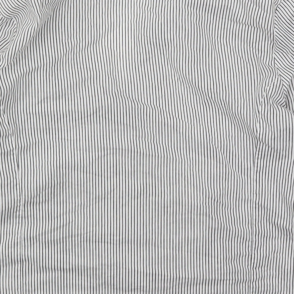 Atmosphere Womens White Striped  Basic Button-Up Size 14
