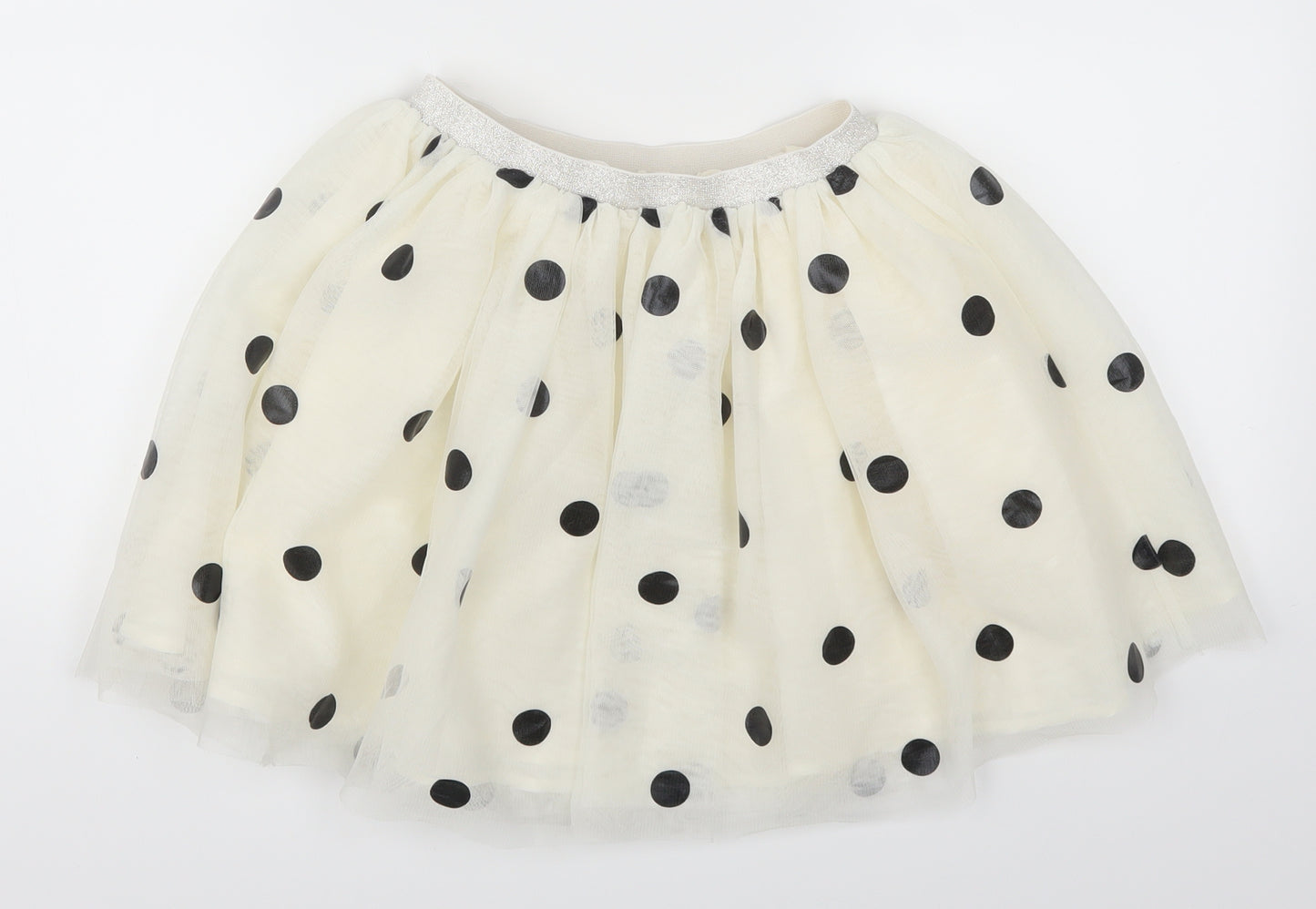 H&M Girls White Polka Dot  Tutu Skirt Size 9-10 Years