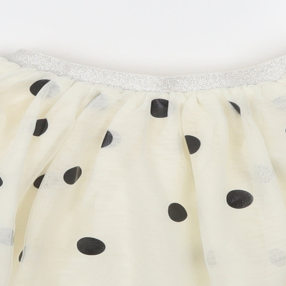 H&M Girls White Polka Dot  Tutu Skirt Size 9-10 Years
