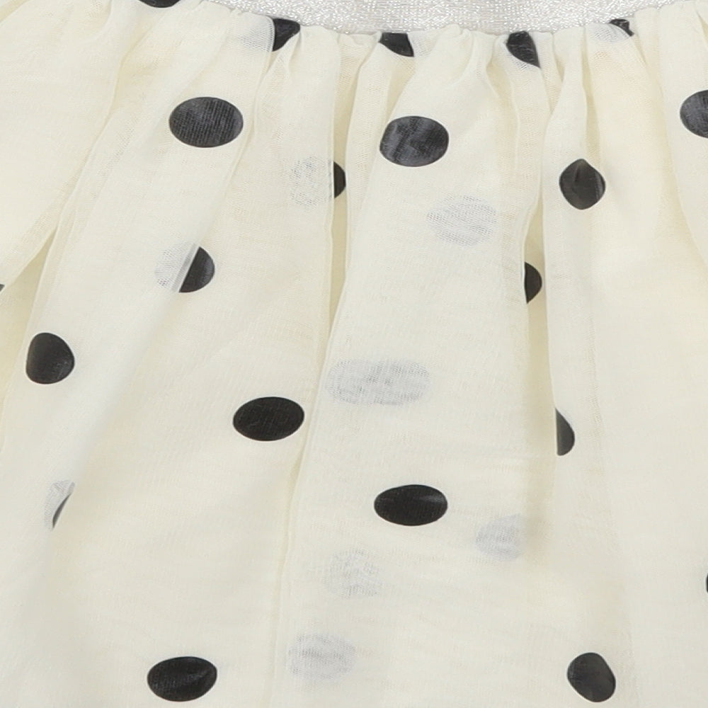 H&M Girls White Polka Dot  Tutu Skirt Size 9-10 Years