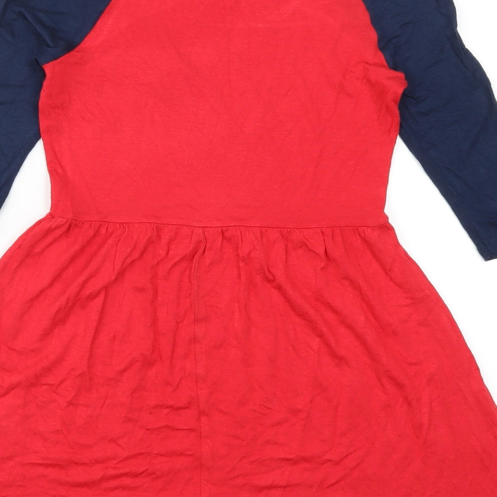 Young Dimension Girls Red   Skater Dress  Size 9-10 Years  - To The Sea