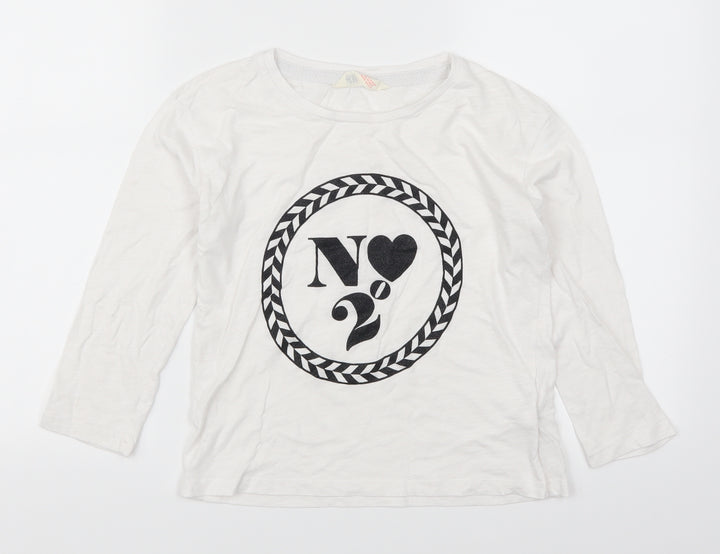 H&M Girls White   Basic T-Shirt Size 11-12 Years  - No2