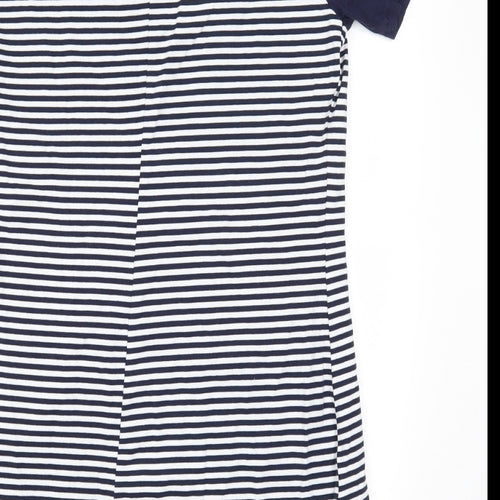 Cameo Rose Womens Blue Striped  T-Shirt Dress  Size S