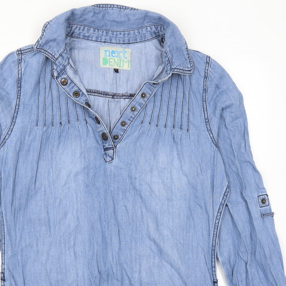 NEXT Womens Blue  Denim Shirt Dress  Size 12
