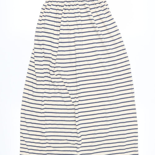 Ocean Club Womens Beige Striped  Maxi  Size 12