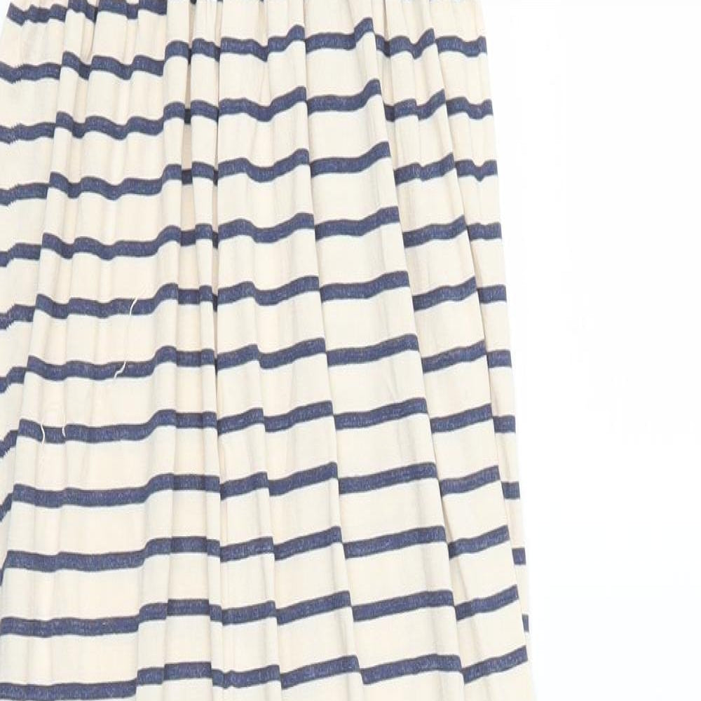 Ocean Club Womens Beige Striped  Maxi  Size 12