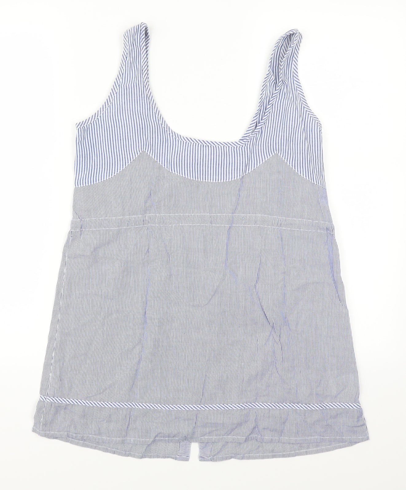 Papaya Womens Blue Striped  Basic Tank Size 12