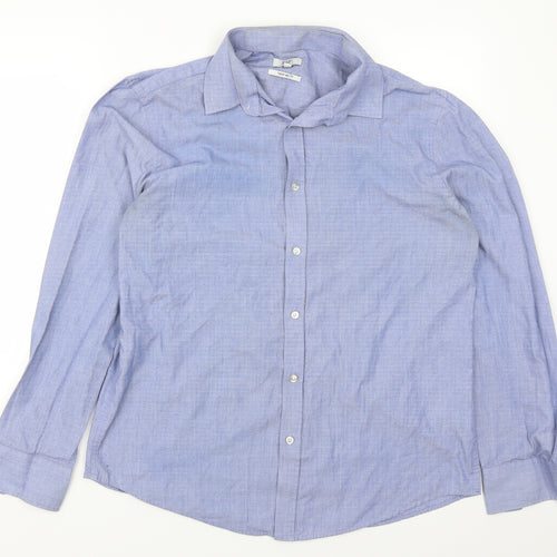 F&F Mens Blue    Button-Up Size 16.5