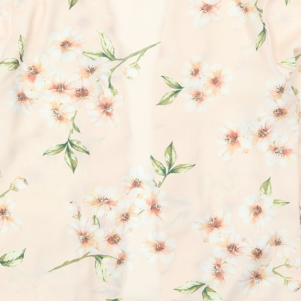 New Look Womens Pink Floral  Kimono Jacket Size 8