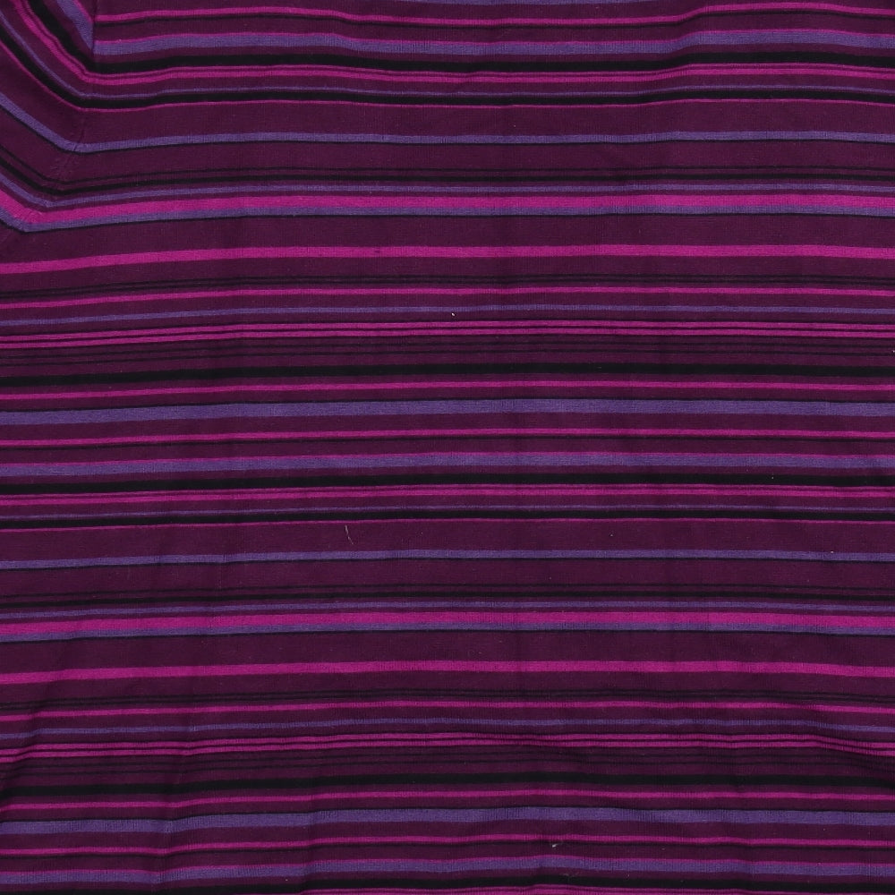 essence Womens Purple Striped  Wrap Blouse Size 30
