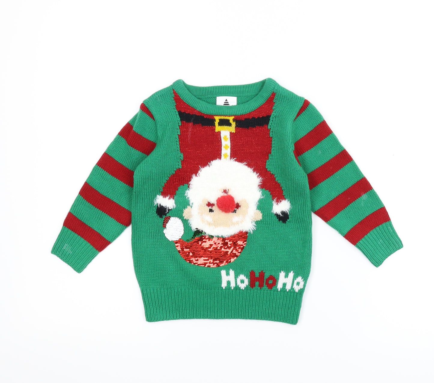 George Baby Green   Pullover Jumper Size 18-24 Months  - Christmas