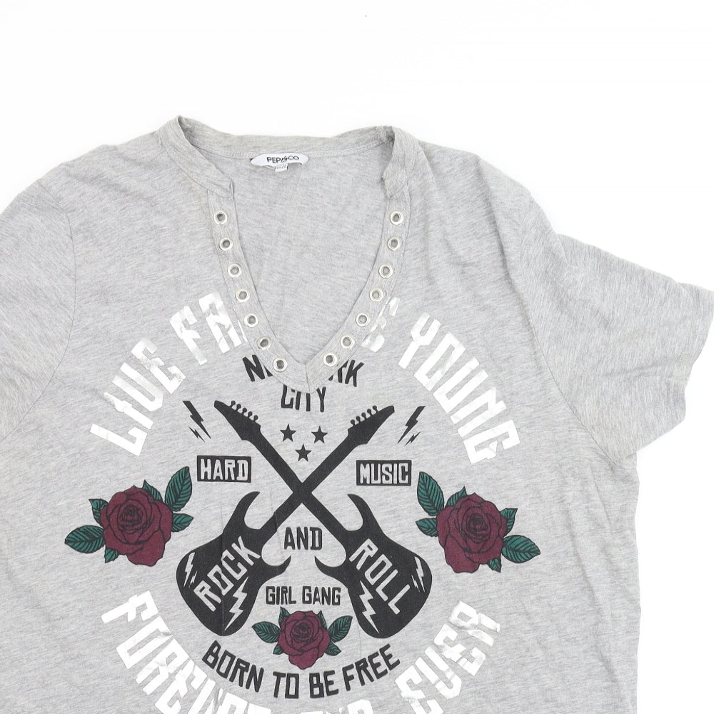 PEP & CO Womens Grey   Basic T-Shirt Size 20