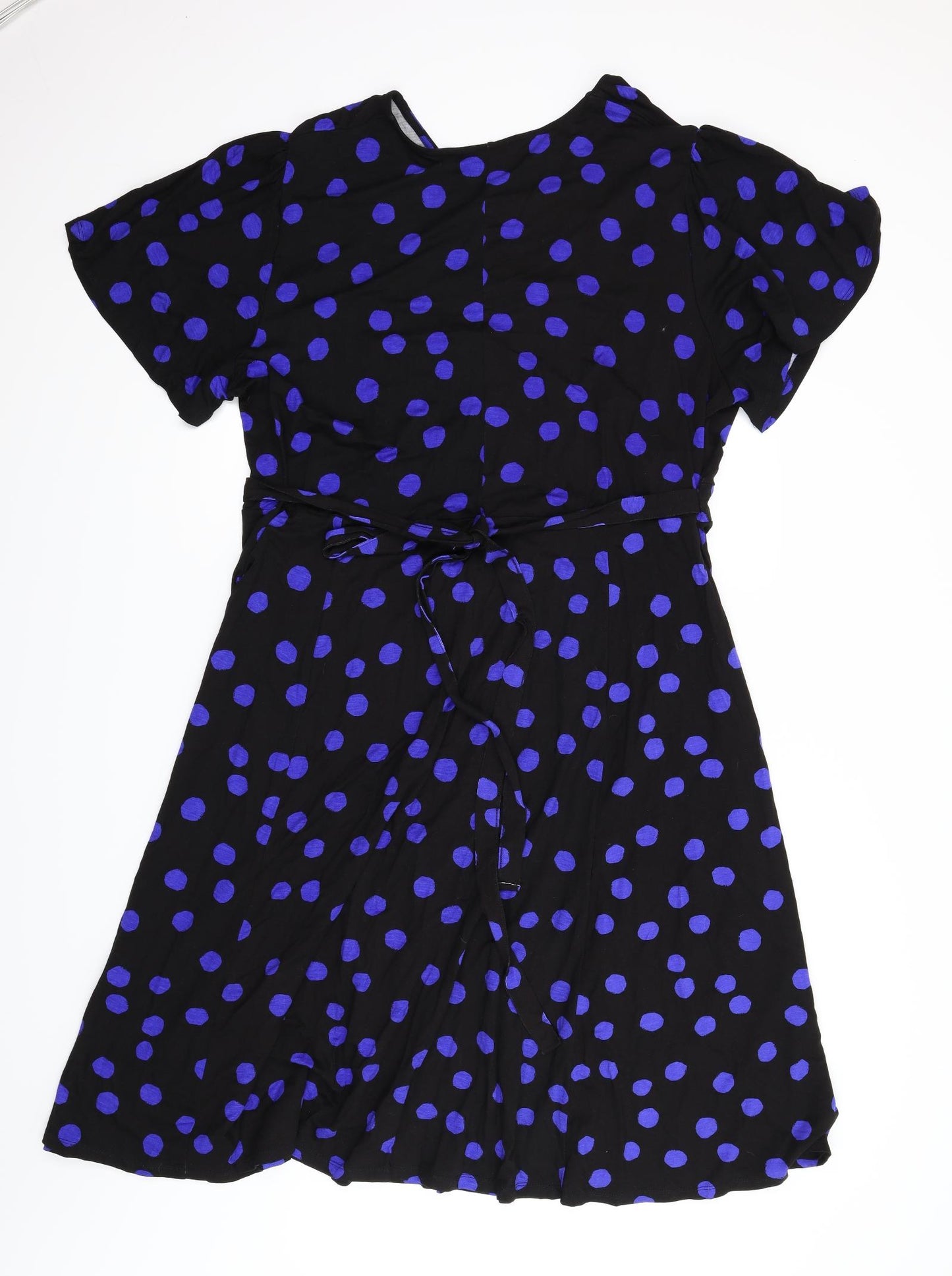 Yours Womens Black Polka Dot  A-Line  Size 30