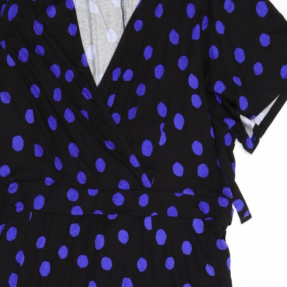 Yours Womens Black Polka Dot  A-Line  Size 30