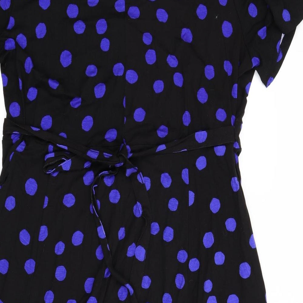 Yours Womens Black Polka Dot  A-Line  Size 30