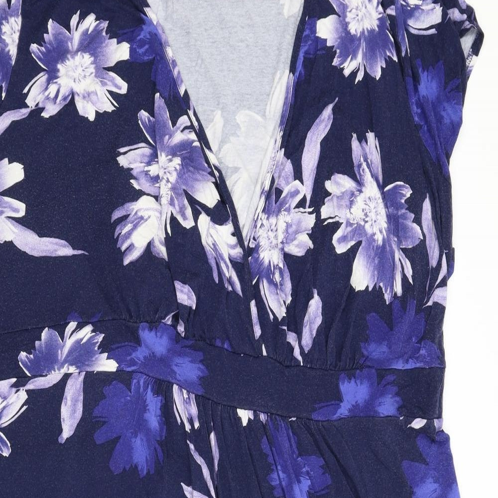 Yours Womens Blue Floral  A-Line  Size 34