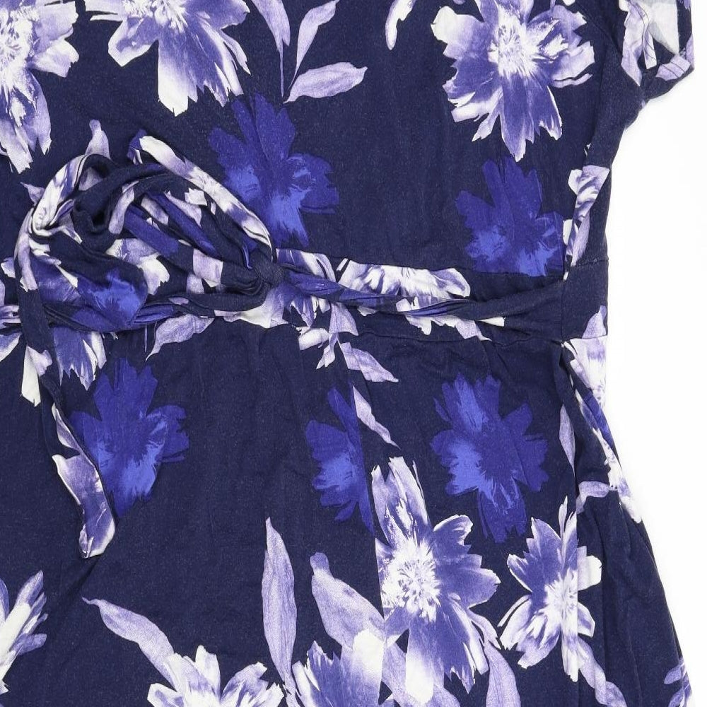 Yours Womens Blue Floral  A-Line  Size 34