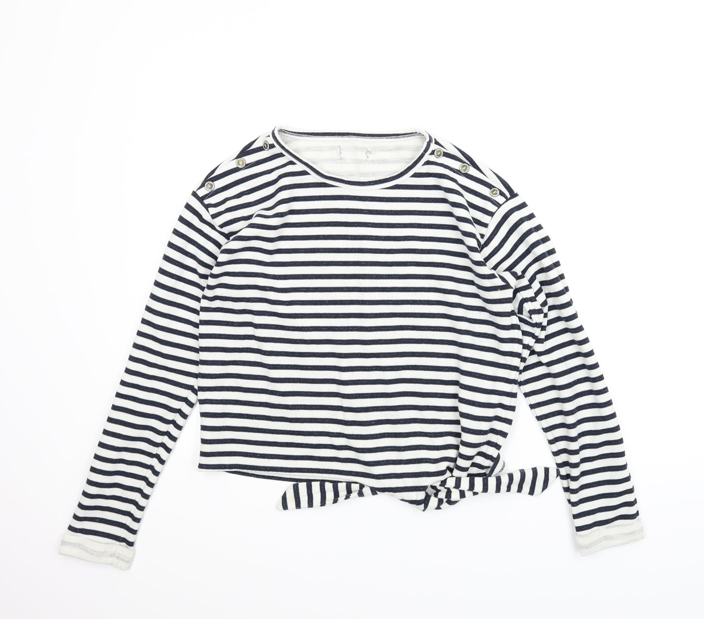 Only Womens Blue Striped  Basic Blouse Size M