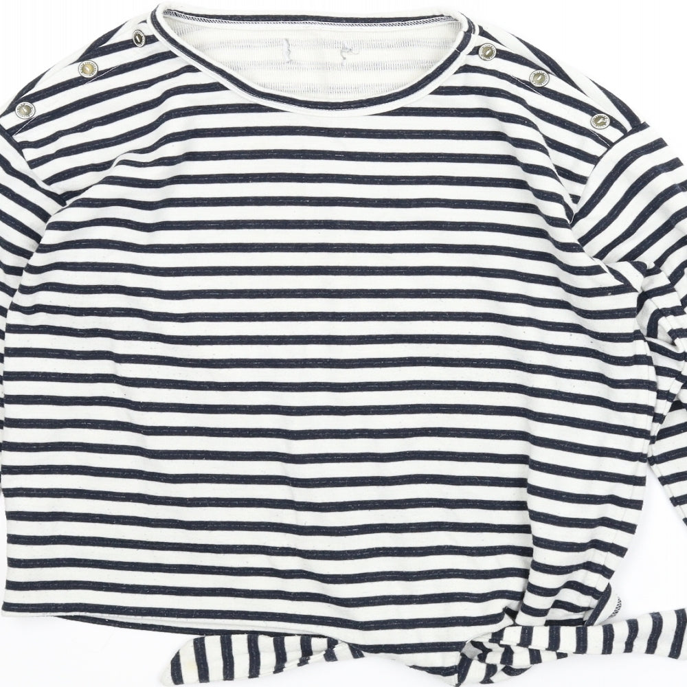 Only Womens Blue Striped  Basic Blouse Size M