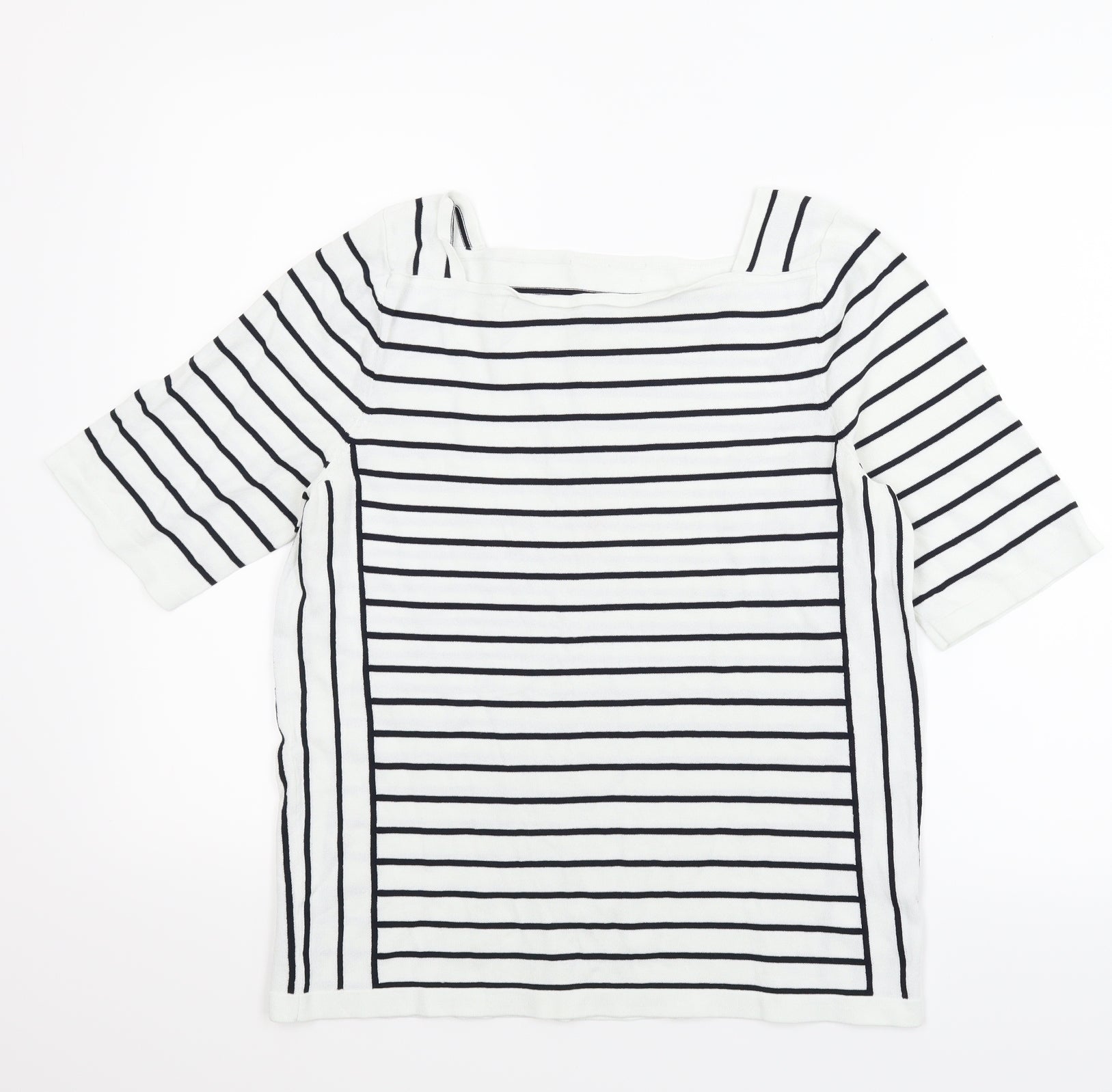 NEXT Womens White Striped Basic Blouse Size 12 – Preworn