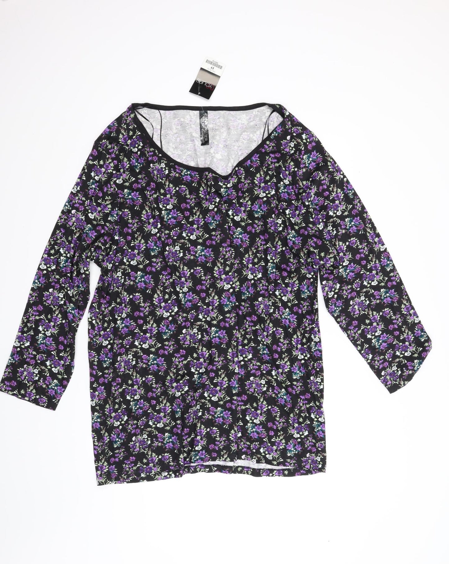 Yours Womens Purple Floral  Tunic Blouse Size 30