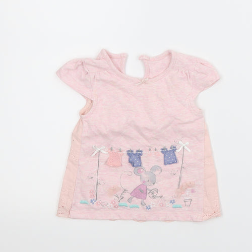 George Girls Pink Animal Print  A-Line  Size 3-6 Months