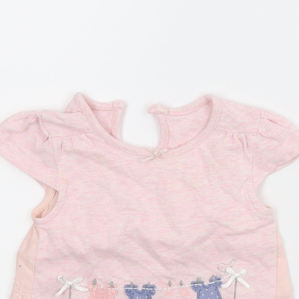 George Girls Pink Animal Print  A-Line  Size 3-6 Months