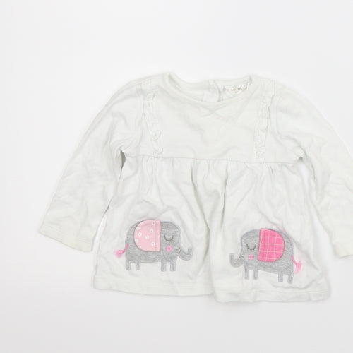 M&Co Girls White Animal Print  A-Line  Size 3-6 Months