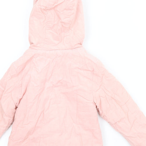 TU Girls Pink Animal Print  Basic Coat Coat Size 9-12 Months