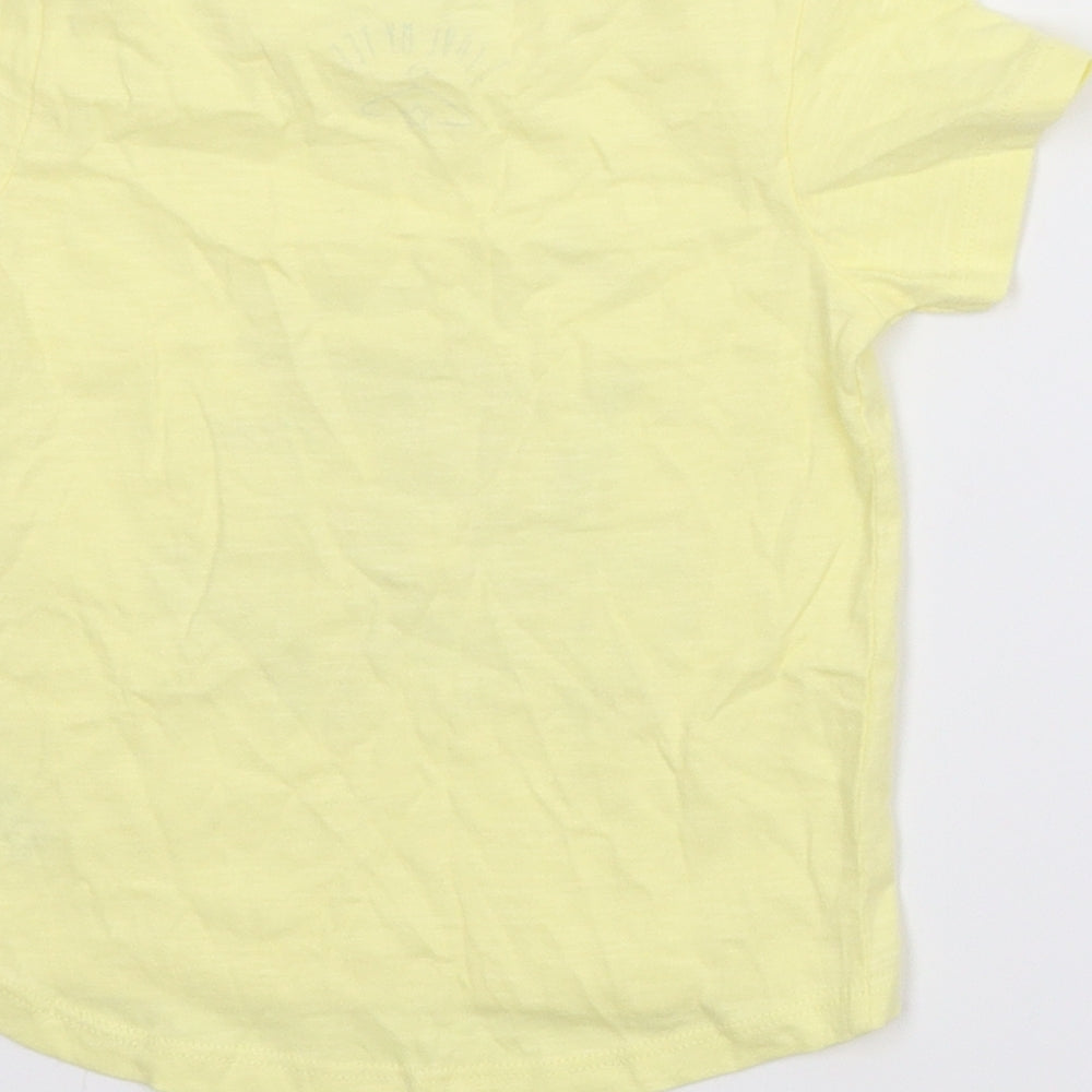 Matalan Girls Yellow   Basic T-Shirt Size 9-12 Months