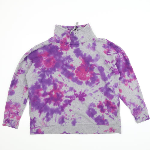 Papaya Womens Purple Camouflage  Pullover Sweatshirt Size XL