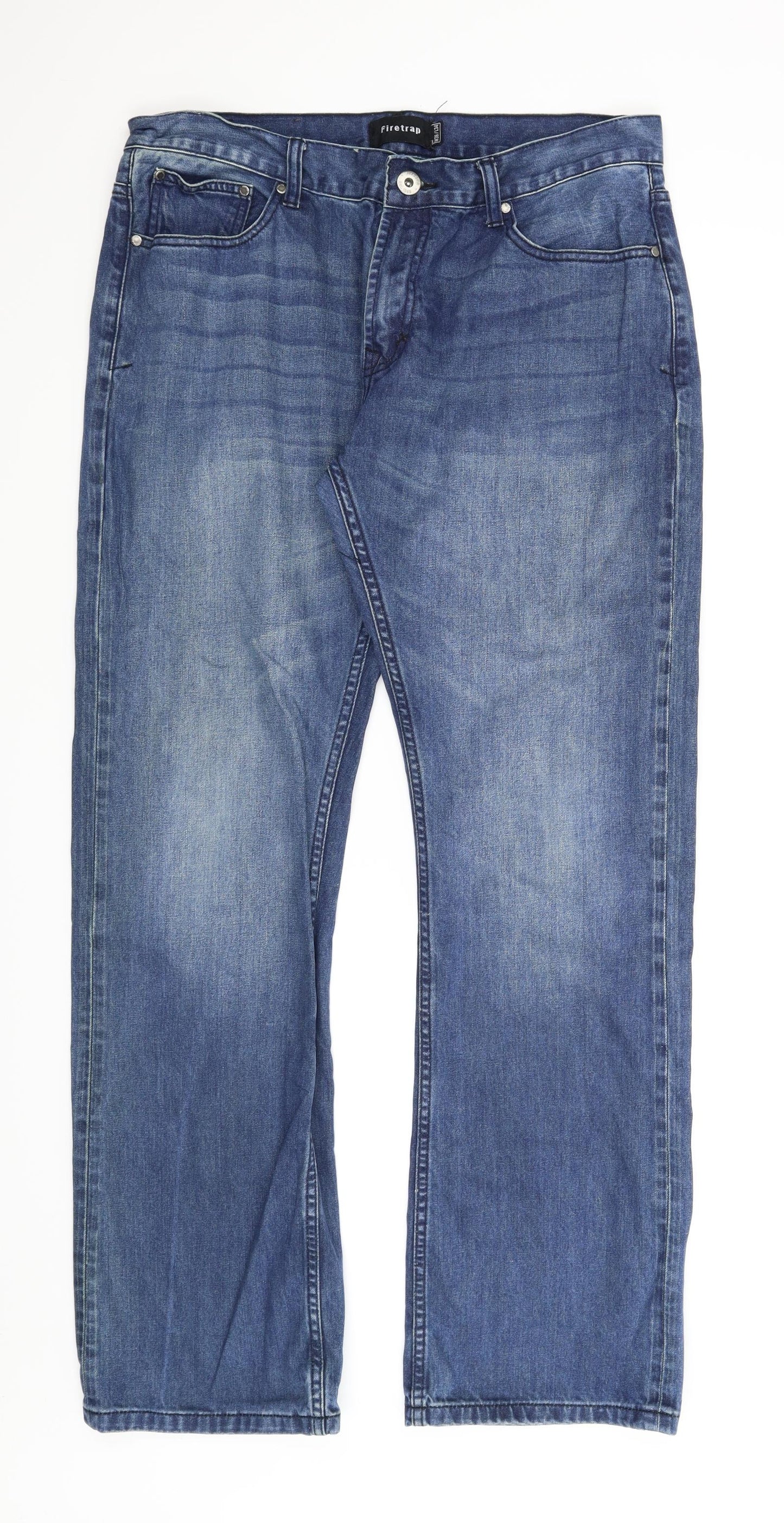 Firetrap Mens Blue  Denim Bootcut Jeans Size 36 in L34 in