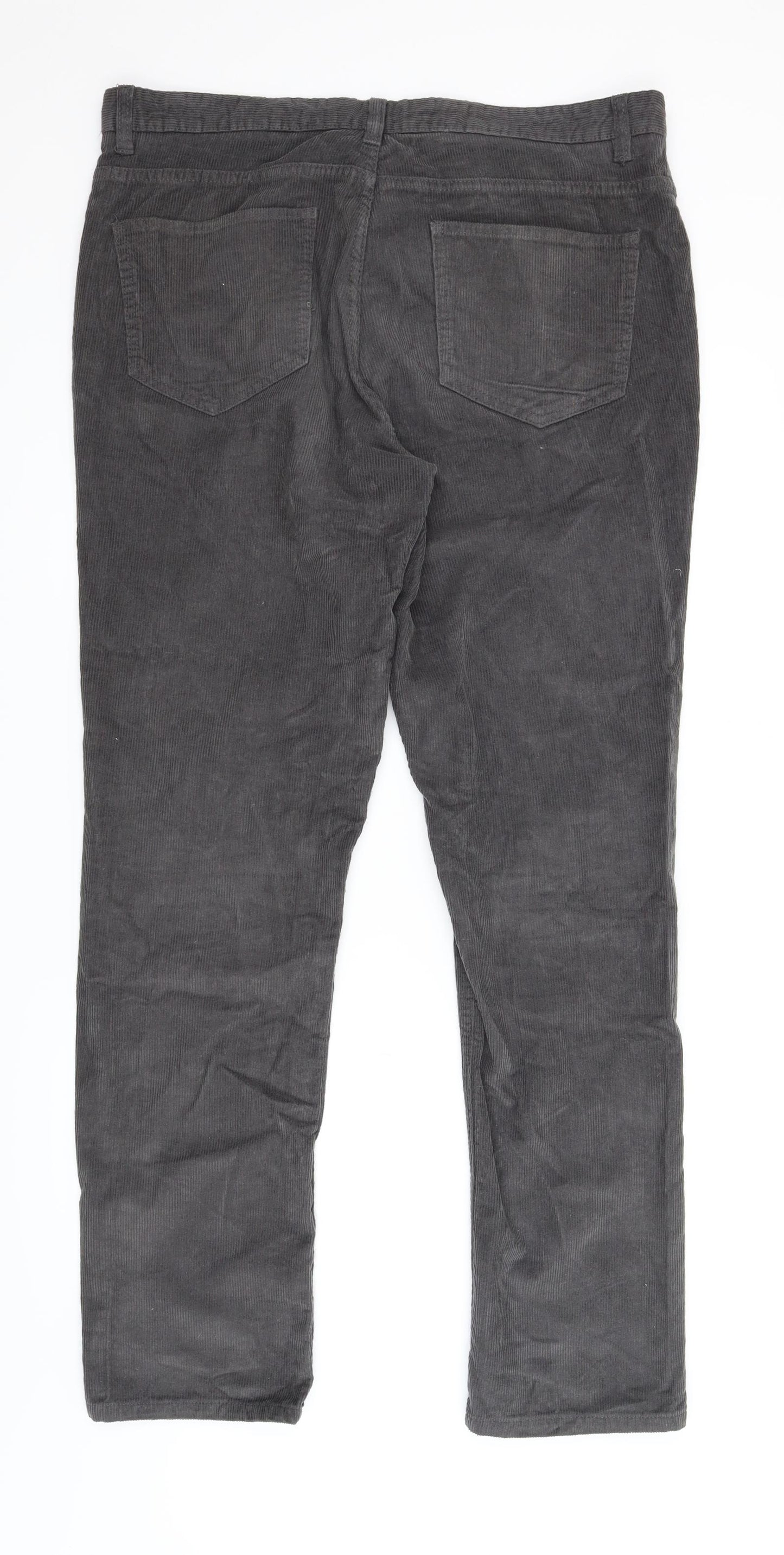 Avenue Mens Grey  Corduroy Straight Jeans Size 36 in L33 in