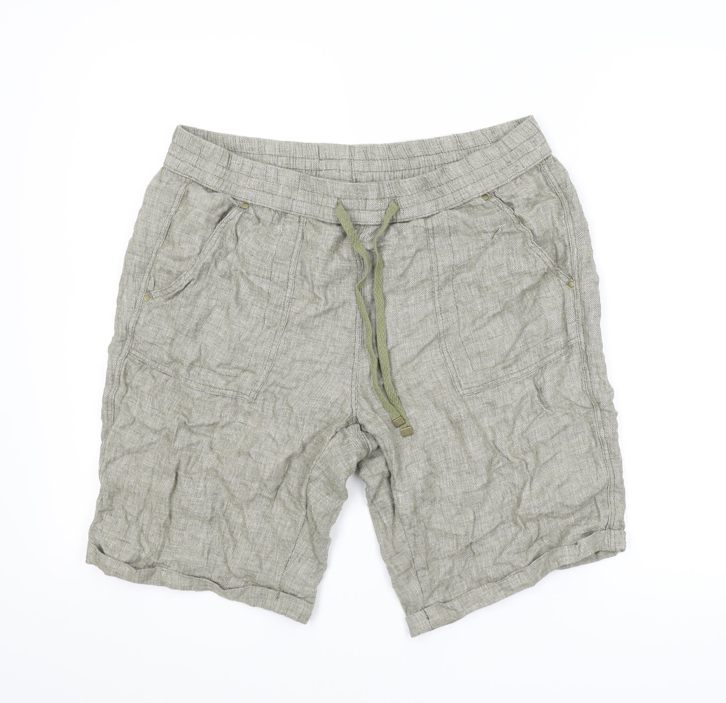 Nutmeg Womens Green   Boyfriend Shorts Size 14