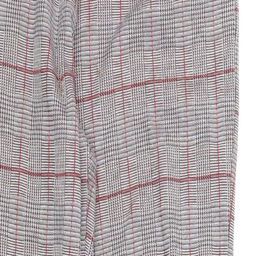Lipsy London Womens Red Plaid  Jegging Trousers Size 12 L25 in