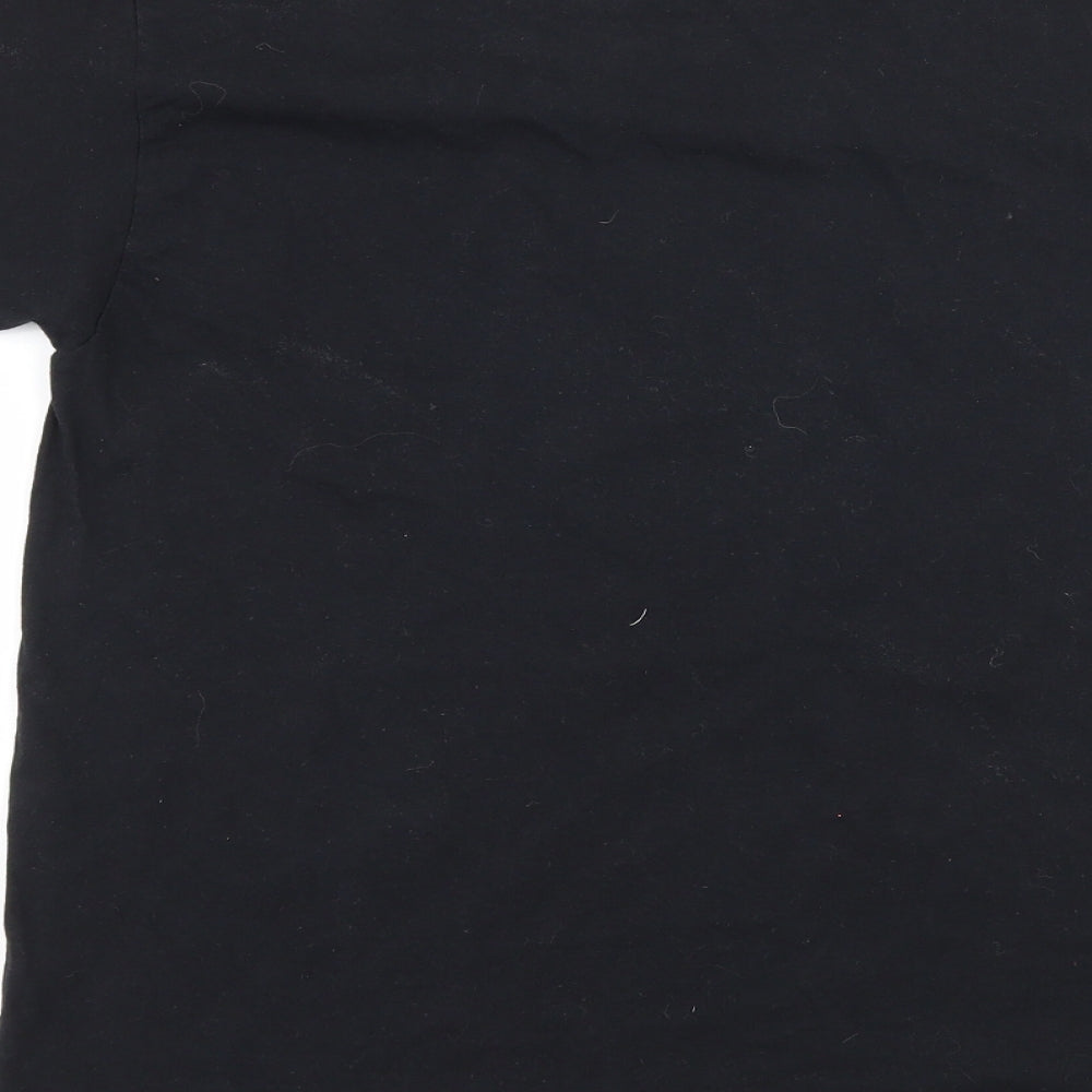Primark Boys Black  Jersey Basic T-Shirt Size L