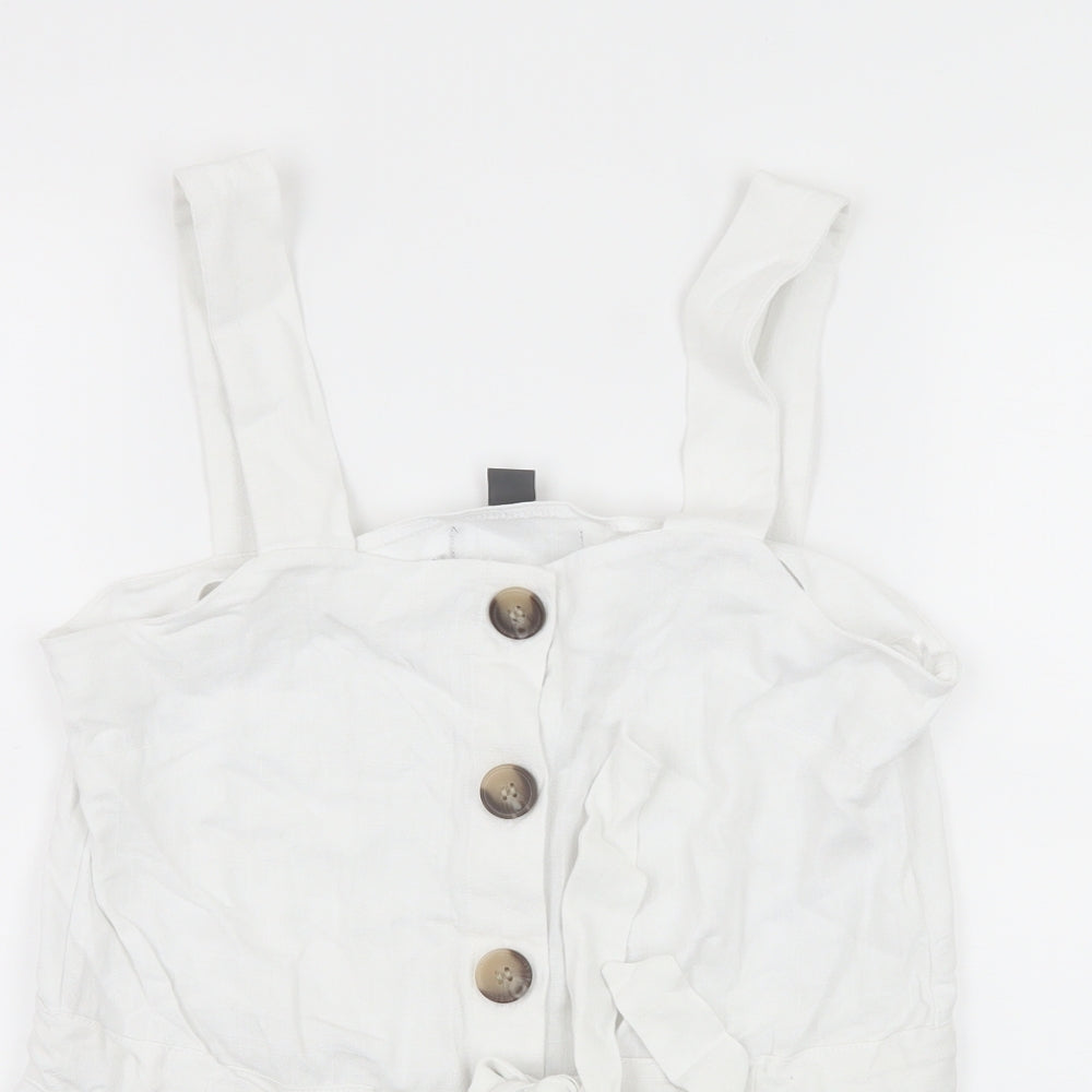 Primark Womens White   Basic Tank Size 8