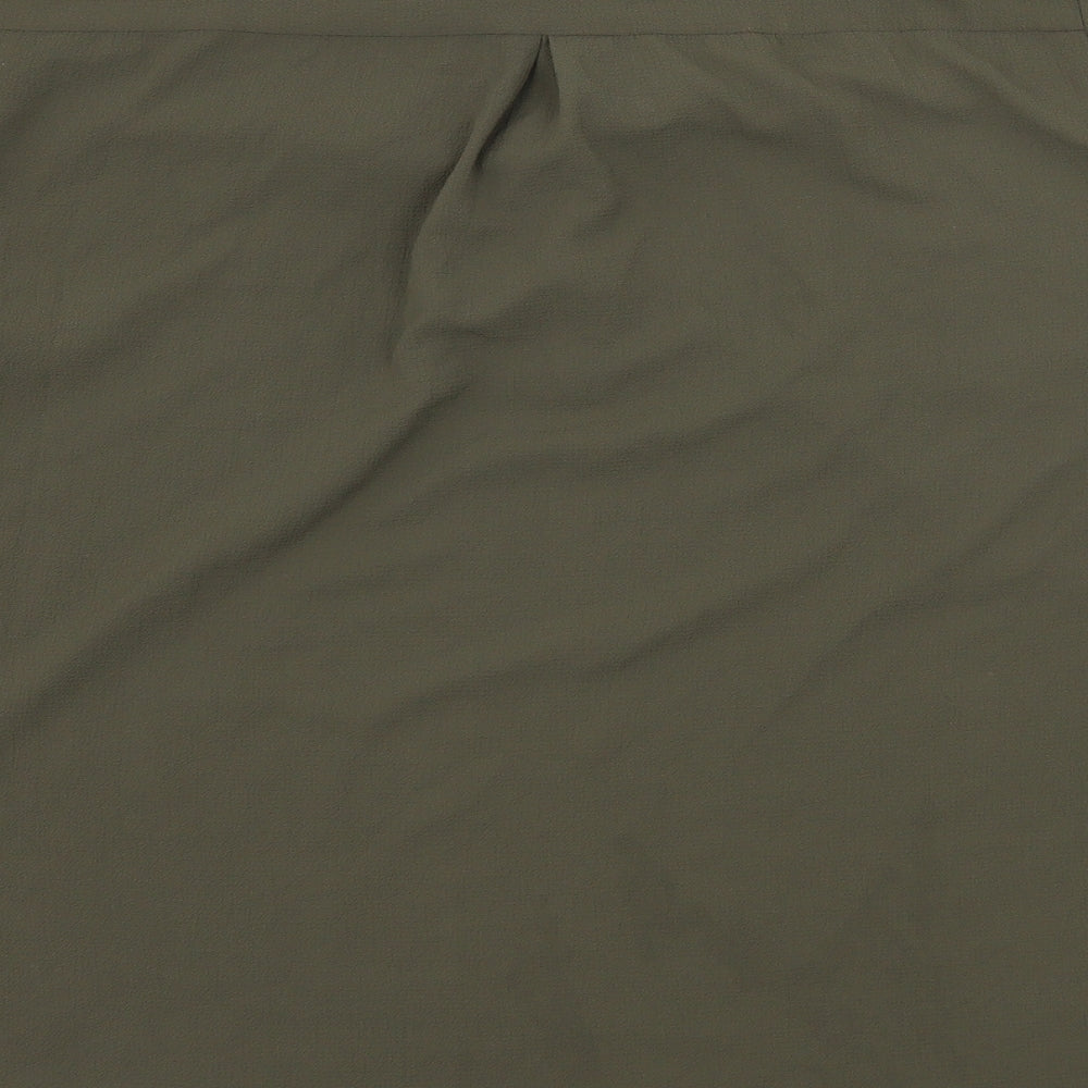 Papaya Womens Green   Basic Blouse Size 10  - Lace up detail