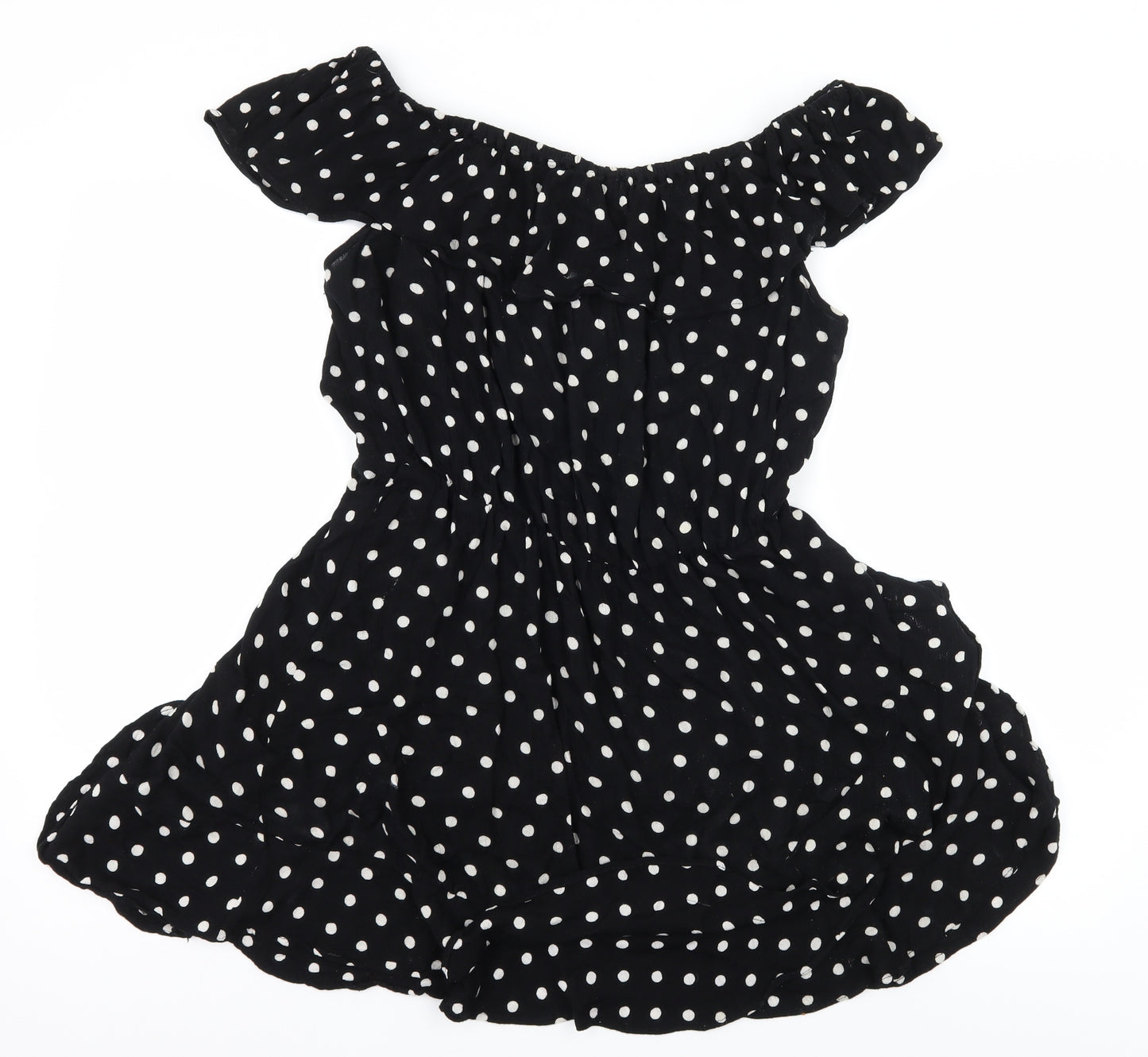 George Womens Black Polka Dot  A-Line  Size 12