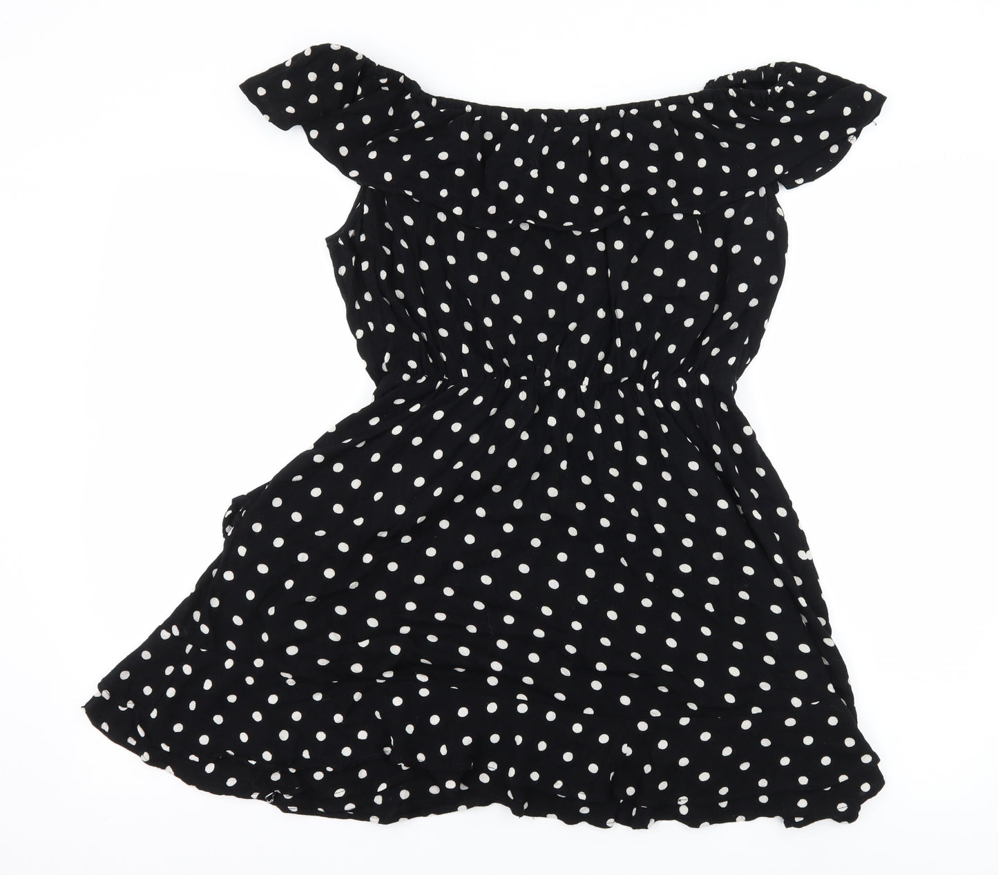 George Womens Black Polka Dot  A-Line  Size 12
