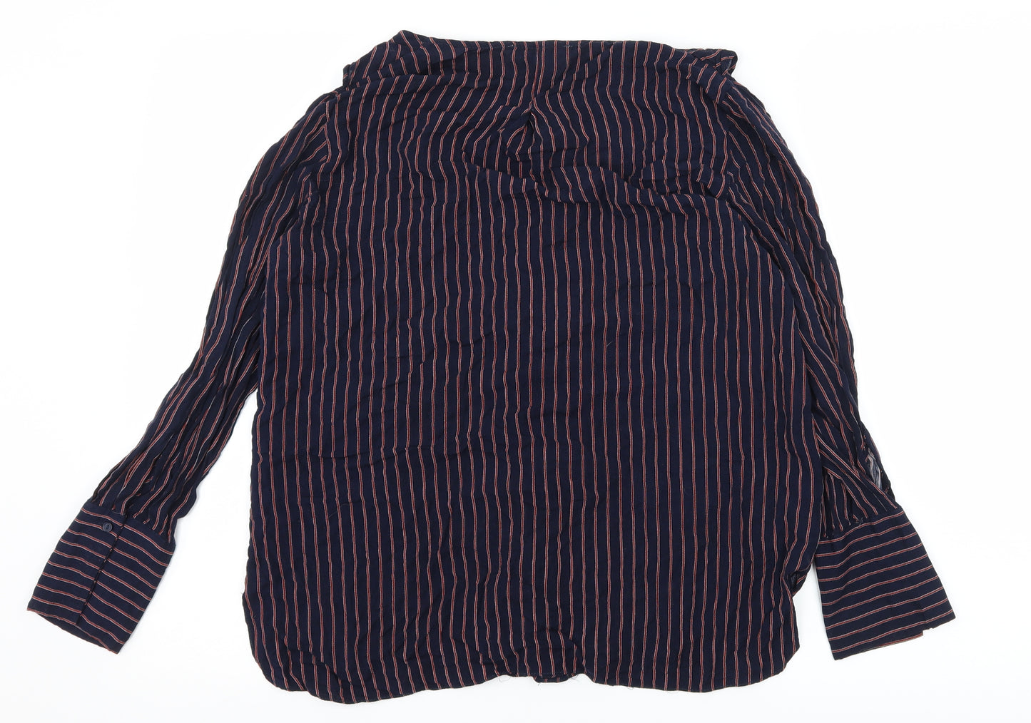 Sweewe Womens Blue Striped  Basic Blouse Size S