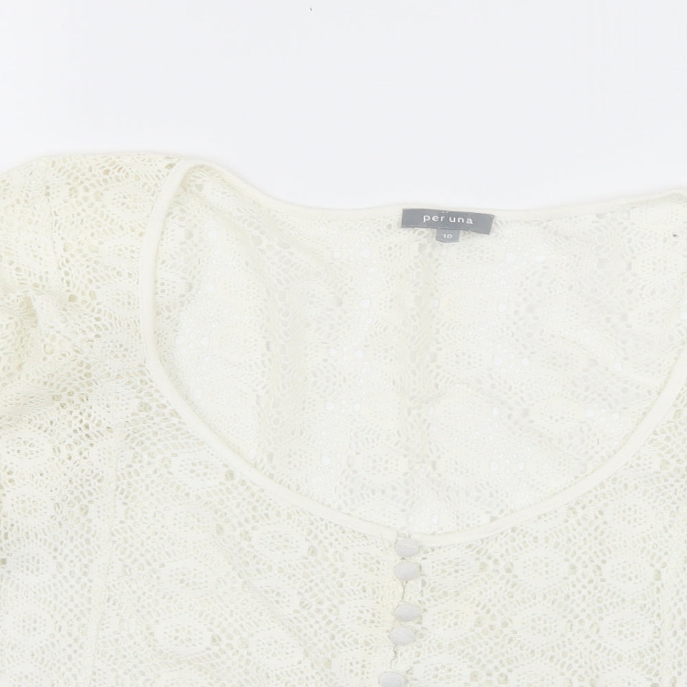 Per Una Womens White   Basic Blouse Size 10