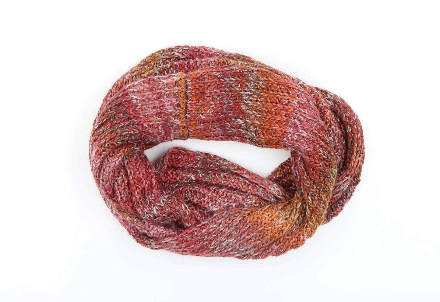 Nutmeg Womens Pink Striped Knit  Scarf