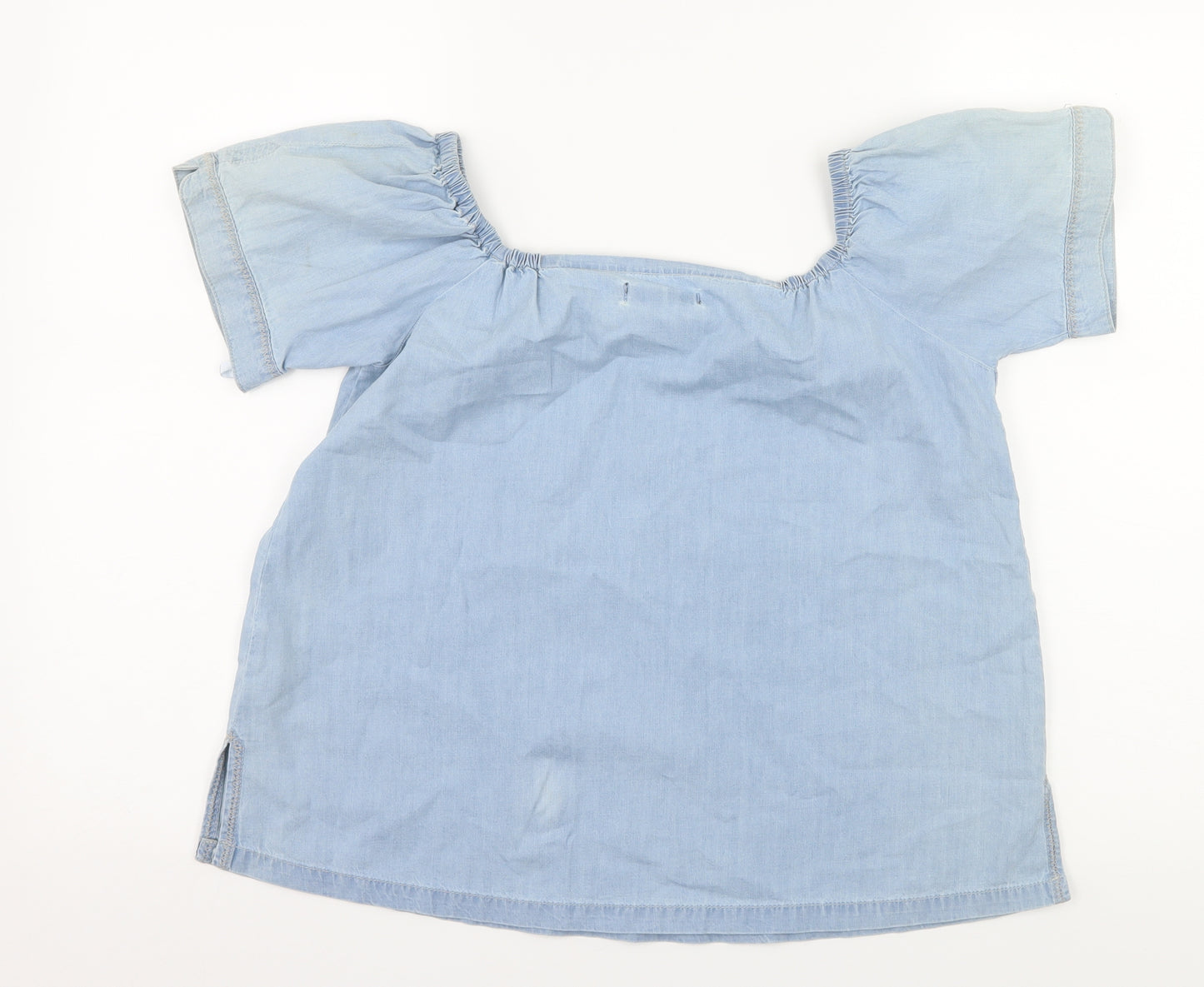 Blue 73 Womens Blue   Basic Blouse Size 12