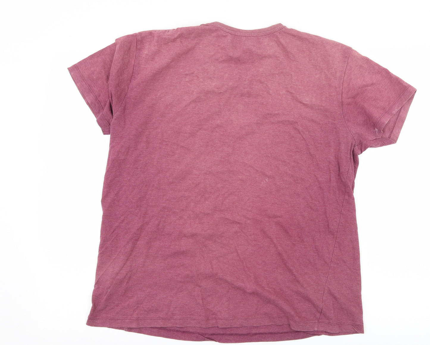 Cedar Wood State Mens Purple  Jersey  T-Shirt Size L  - Wanted skeleton